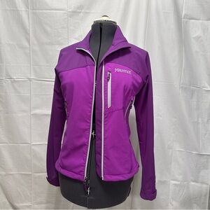 MARMOT Men's XL Estes Softshell Winter Jacket Zip Front Bright Red Fleece Lined